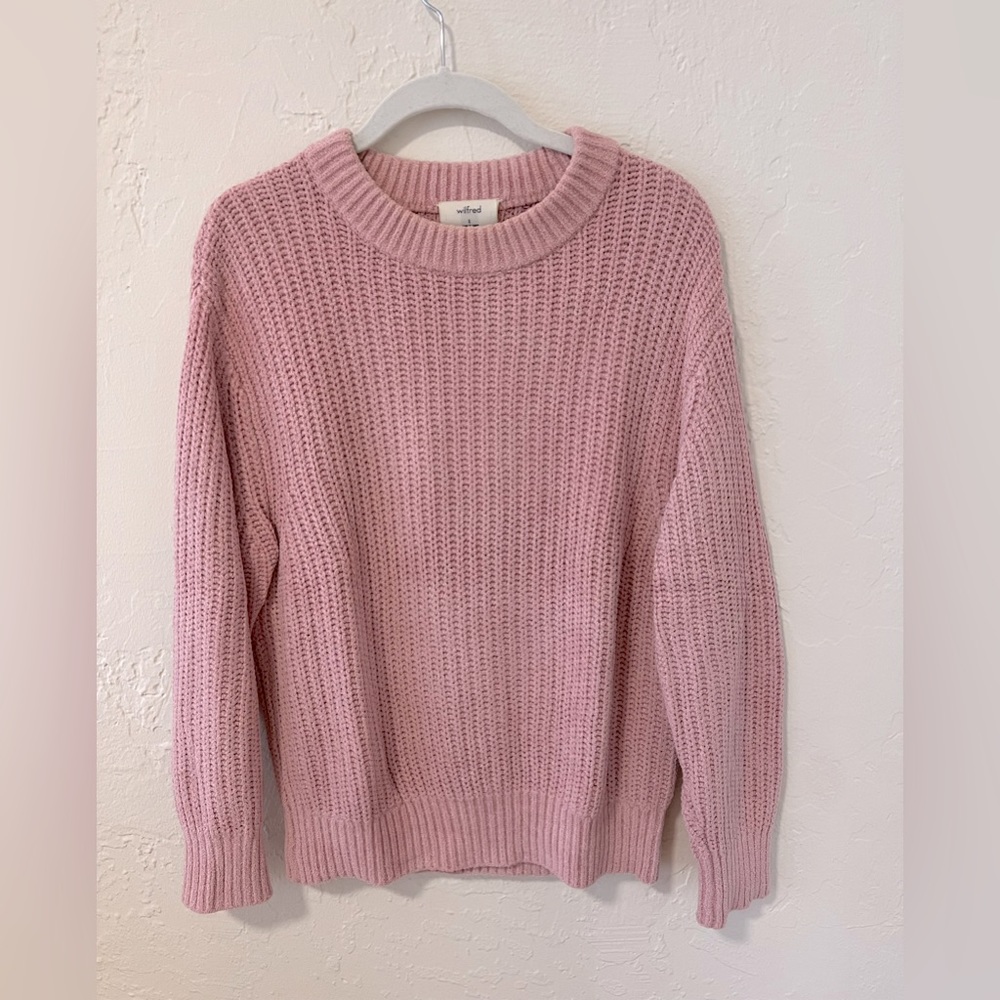Aritzia Wilfred Pink Sweater
